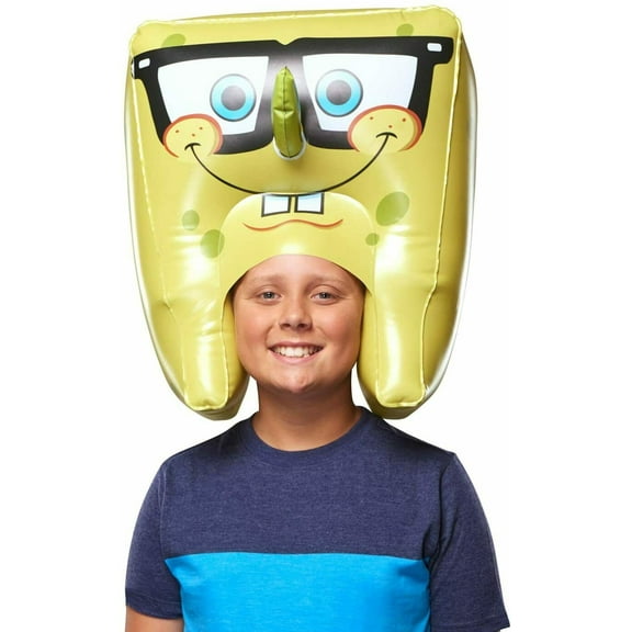 SpongeBob Spongehead Inflatable Hat Costume for Halloween 21" Tall SquarePants-SpongeBob Glasses