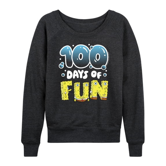 SpongeBob SquarePants - 100 Days Of Fun - Women's Lightweight French Terry Long Sleeve Shirt