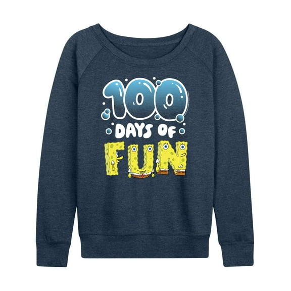 SpongeBob SquarePants - 100 Days Of Fun - Women's Lightweight French Terry Long Sleeve Shirt