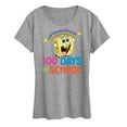 thumbnail image 1 of SpongeBob SquarePants - 100 Days Of School Spongebob - Women's Short Sleeve Graphic T-Shirt, 1 of 6