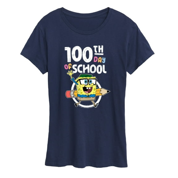 SpongeBob SquarePants - 100th Day Of School - Women's Short Sleeve Graphic T-Shirt