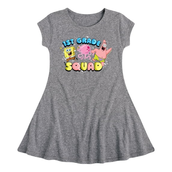 SpongeBob SquarePants - 1st Grade Squad - Toddler & Youth Girls Fit & Flare Dress