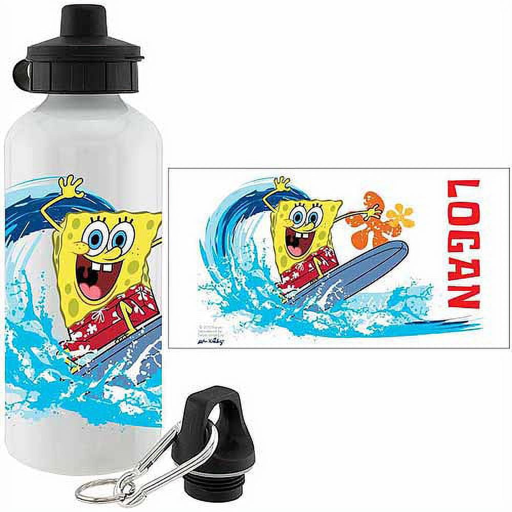 SpongeBob SquarePants 20 oz White Aluminum Water Bottle