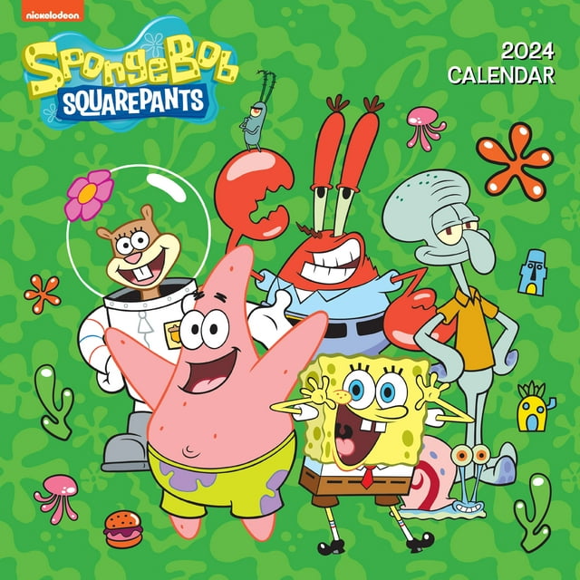 SpongeBob SquarePants 2024 12x24" (Hanging) Wall Calendar Calendar