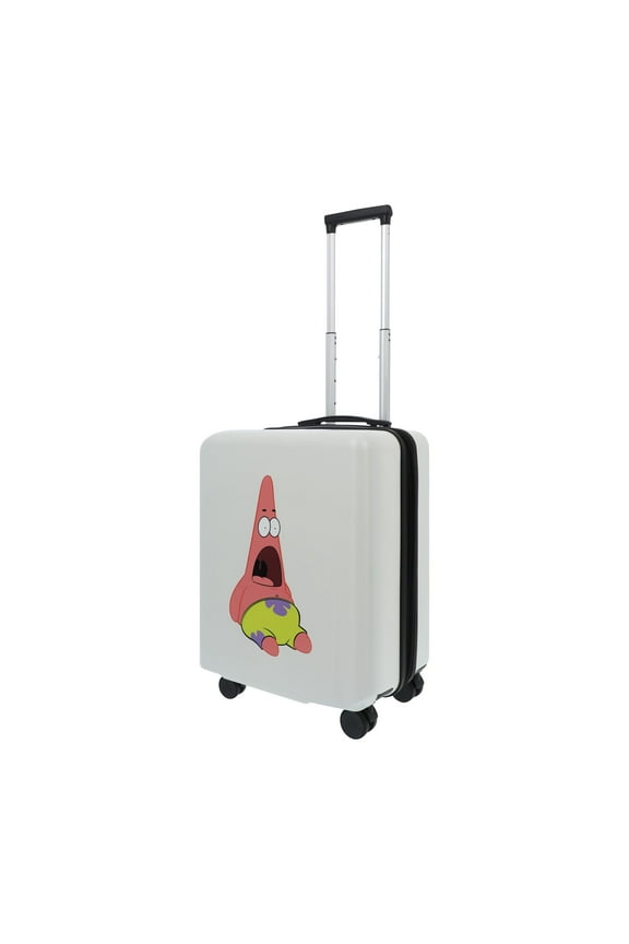 SpongeBob SquarePants 22.5 Inch Carry On Luggage, Patrick Star Hardshell Rolling Suitcase with Spinner Wheels, White