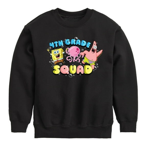SpongeBob SquarePants - 4th Grade Squad - Toddler & Youth Crewneck Fleece Sweatshirt