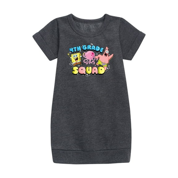 SpongeBob SquarePants - 4th Grade Squad - Toddler & Youth Girls Fleece Dress