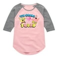 thumbnail image 1 of SpongeBob SquarePants - 4th Grade Squad - Toddler & Youth Girls Raglan Graphic T-Shirt, 1 of 5