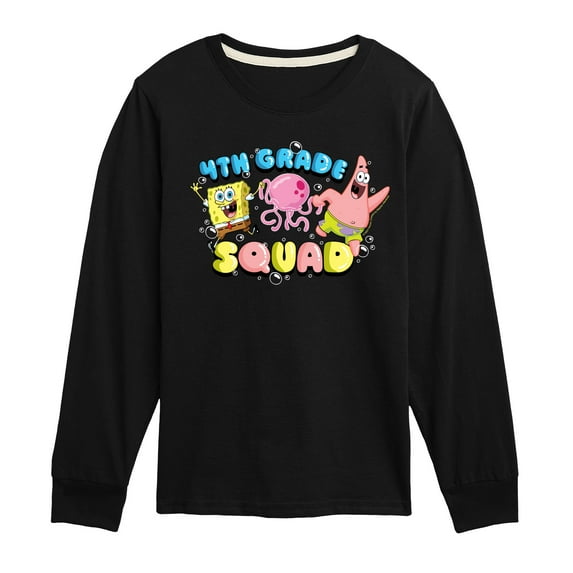 SpongeBob SquarePants - 4th Grade Squad - Toddler & Youth Long Sleeve Graphic T-Shirt