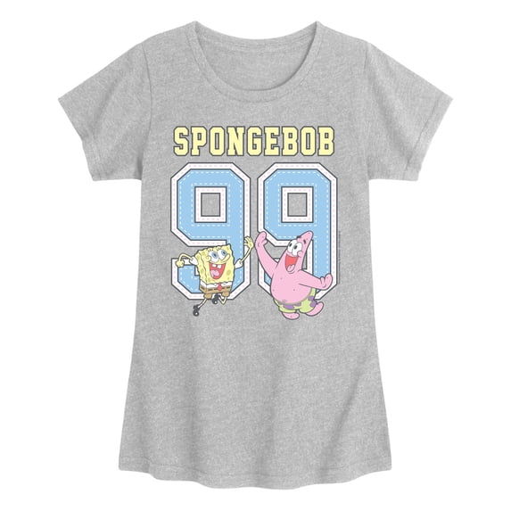 SpongeBob SquarePants - 99 Jersey - Youth Girls Fitted Short Sleeve T-Shirt