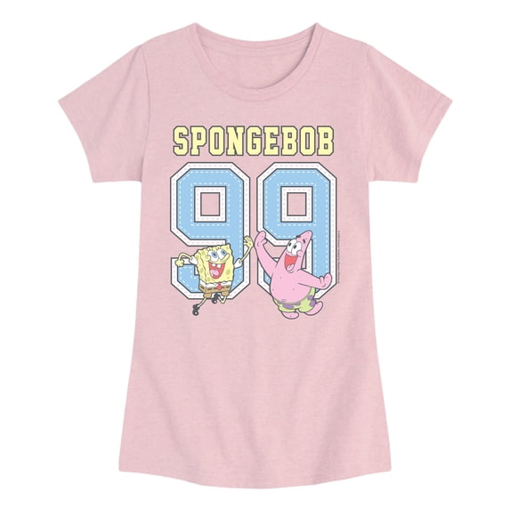 SpongeBob SquarePants - 99 Jersey - Youth Girls Fitted Short Sleeve T-Shirt