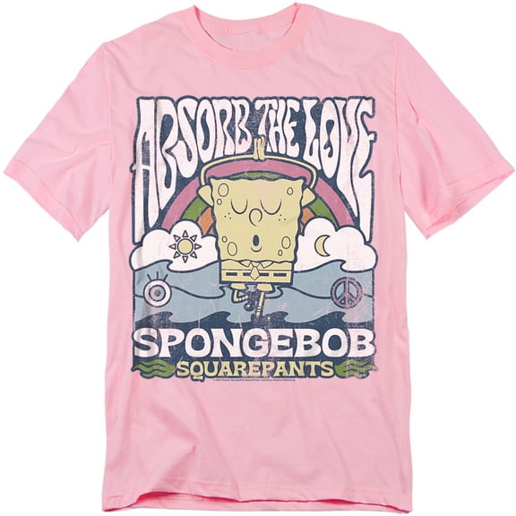 Spongebob T-Shirt Absorb The Love Poster Unisex Graphic Tee for Men & Women