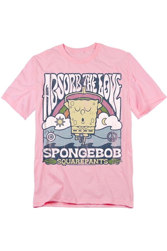 Spongebob T-Shirt Absorb The Love Poster Unisex Graphic Tee for Men & Women