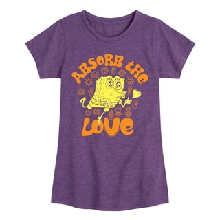 SpongeBob SquarePants - Absorb The Love Girls' Fitted Short Sleeve Graphic T-Shirt