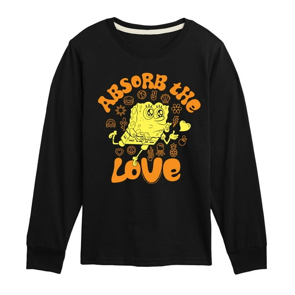 SpongeBob SquarePants - Absorb The Love - Toddler & Youth Long Sleeve Graphic T-Shirt