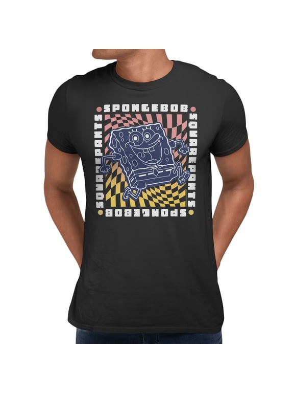 Abstract Checkerboard Men's T-Shirt (Black, S-XXXL)