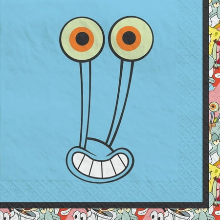 Prime Party SpongeBob SquarePants Luncheon Napkins All The Faces Birthday Party, 16 Count