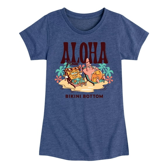 SpongeBob SquarePants - Aloha From Bikini Bottom - Toddler & Youth Girls Short Sleeve Graphic T-Shirt
