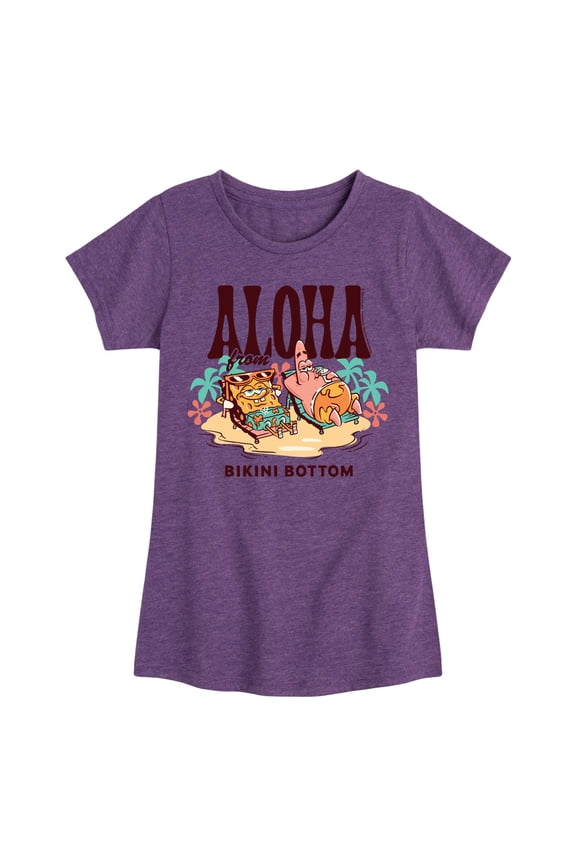 - Aloha From Bikini Bottom - Toddler & Youth Girls Short Sleeve Graphic T-Shirt