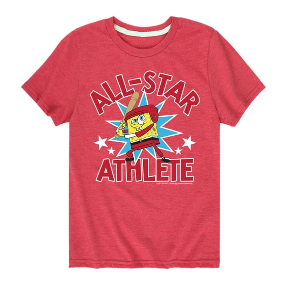 SpongeBob SquarePants - American All Star - Toddler And Youth Short Sleeve Graphic T-Shirt