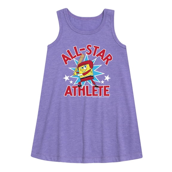 SpongeBob SquarePants - American All-Star - Toddler and Youth Girls A-line Dress