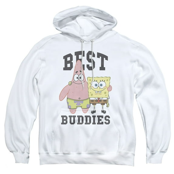 SpongeBob SquarePants And Patrick, Best Buddies Adult Pull-Over Hoodie, White, 2X-Large