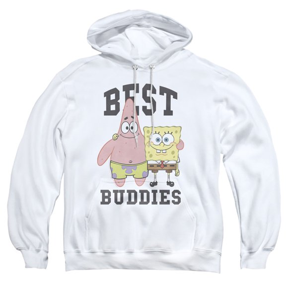 SpongeBob SquarePants And Patrick, Best Buddies Adult Pull-Over Hoodie, White, 3X-Large