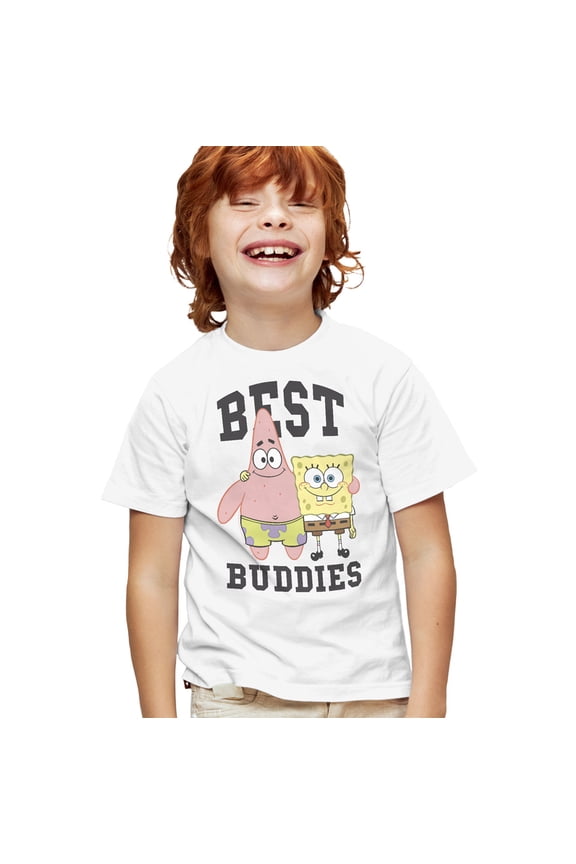 And Patrick, Best Buddies Kids T Shirt for Youth Boys and Girls, White, Medium