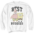thumbnail image 1 of SpongeBob SquarePants And Patrick, Best Buddies Unisex Adult Crewneck Sweatshirt, White, 3X-Large, 1 of 4