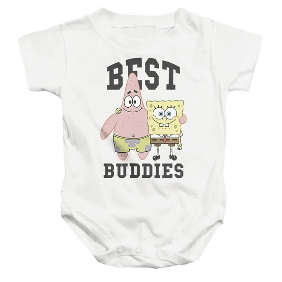 SpongeBob SquarePants And Patrick, Best Buddies Unisex Infant Snap Suit for Baby, White, X-Large
