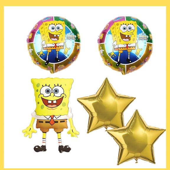 Balloon Bouquet SpongeBob SquarePants Birthday 5-Piece 32-Inch and 18-Inch