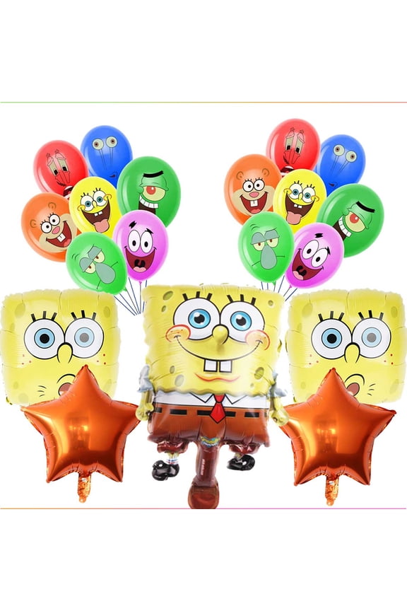 SpongeBob SquarePants Balloons Birthday Party Supplies Decor Fans Set Decorations Kit