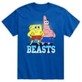 thumbnail image 1 of SpongeBob SquarePants - Beasts Buff Spongebob and Patrick - Men's Short Sleeve Graphic T-Shirt, 1 of 5
