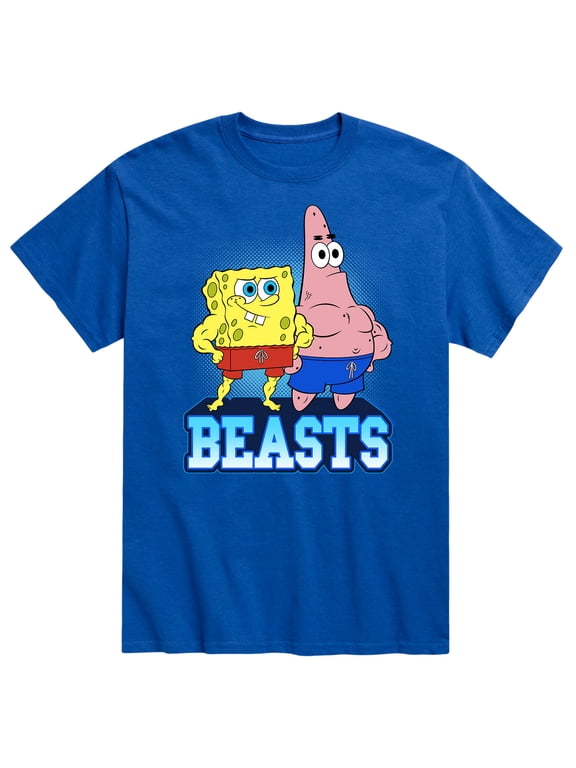 - Beasts Buff Spongebob and Patrick Men's Short Sleeve Graphic T-Shirt