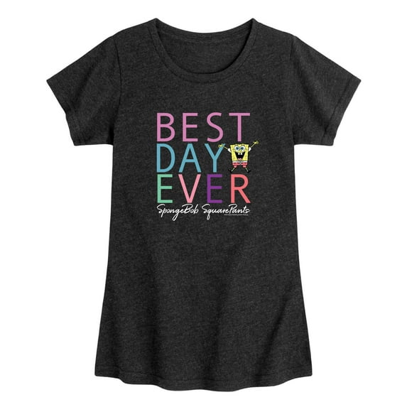 SpongeBob SquarePants - Best Day Ever - Toddler And Youth Girls Short Sleeve Graphic T-Shirt