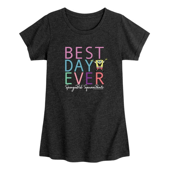 SpongeBob SquarePants - Best Day Ever - Toddler And Youth Girls Short Sleeve Graphic T-Shirt