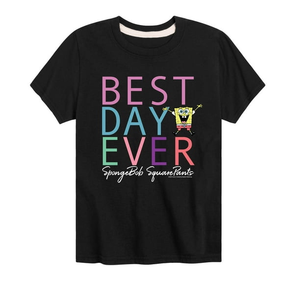SpongeBob SquarePants - Best Day Ever - Toddler And Youth Short Sleeve Graphic T-Shirt