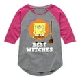 thumbnail image 1 of SpongeBob SquarePants - Best Witches - Toddler And Youth Girls Raglan Graphic T-Shirt, 1 of 6