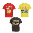 thumbnail image 1 of SpongeBob SquarePants Big Boys 3 Pack T-Shirts Toddler to Big Kid, 1 of 4
