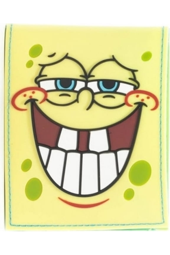 SpongeBob SquarePants Big Face Mens Bi-Fold Fat Free Slim Wallet [Yellow]