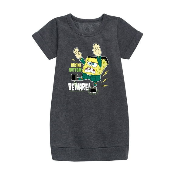 SpongeBob SquarePants - Bikini Bottom Beware - Toddler And Youth Girls Fleece Dress