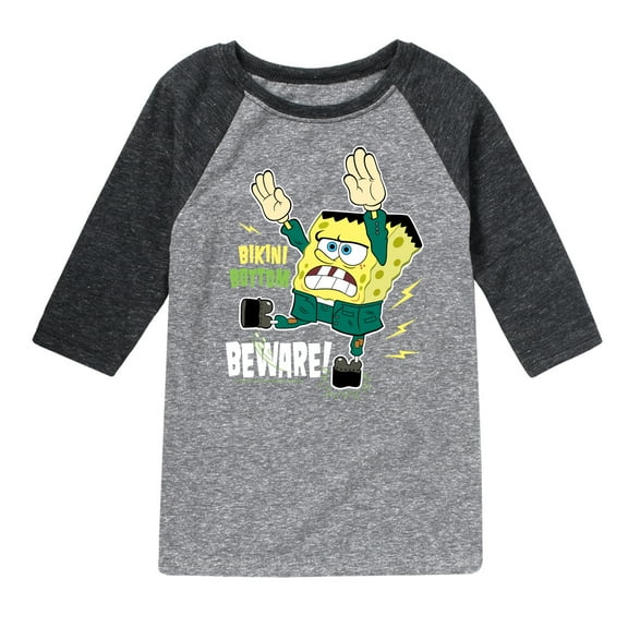 SpongeBob SquarePants - Bikini Bottom Beware - Toddler And Youth Raglan Graphic T-Shirt