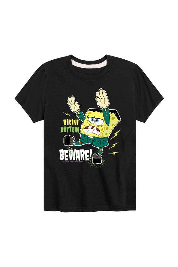 - Bikini Bottom Beware - Toddler And Youth Short Sleeve Graphic T-Shirt