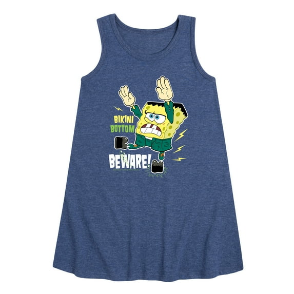 SpongeBob SquarePants - Bikini Bottom Beware - Toddler and Youth Girls A-line Dress