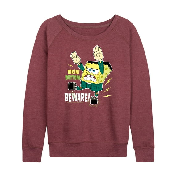 SpongeBob SquarePants - Bikini Bottom Beware - Women's Lightweight French Terry Long Sleeve Shirt
