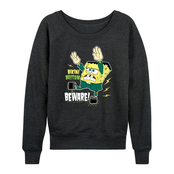 SpongeBob SquarePants - Bikini Bottom Beware - Women's Lightweight French Terry Long Sleeve Shirt