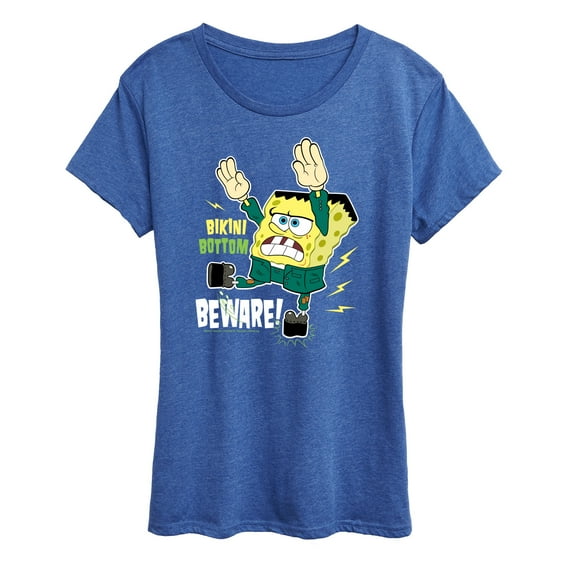 SpongeBob SquarePants - Bikini Bottom Beware - Women's Short Sleeve Graphic T-Shirt
