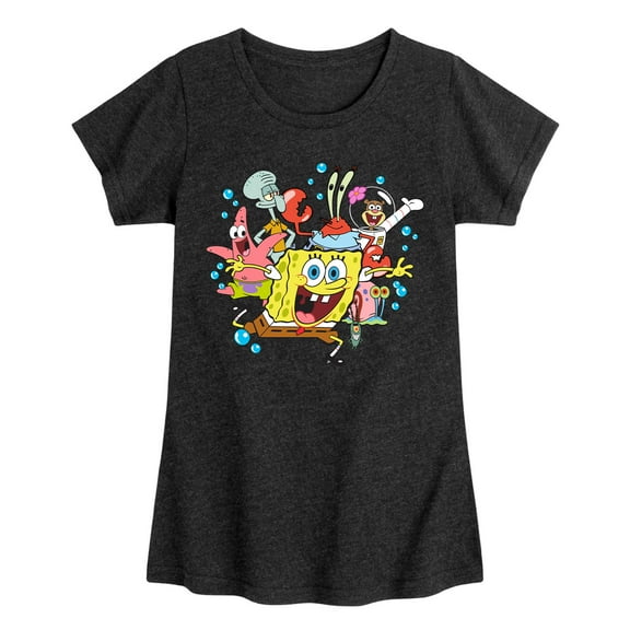 SpongeBob SquarePants - Bikini Bottom Bubble Crew - Toddler And Youth Girls Short Sleeve T-Shirt