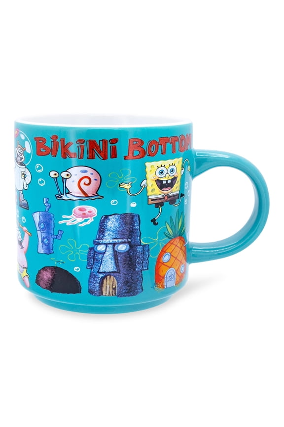 SpongeBob SquarePants "Bikini Bottom" Ceramic Mug | Holds 13 Ounces