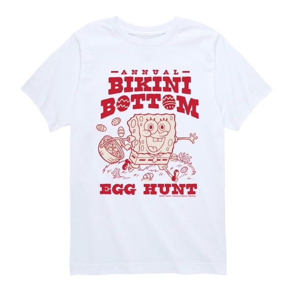 SpongeBob SquarePants - Bikini Bottom Egg Hunt - Youth Boys Short Sleeve Graphic T-Shirt